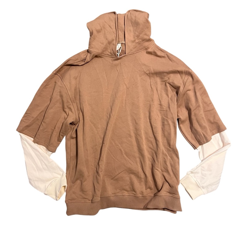 Men's Brown Sweater with Cream Sleeves